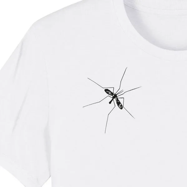 Spangeltangel Spangeltangel T-Shirt "Schnake", Männershirt, Herrenshirt, bedruckt, Siebdruck, T-Shirt, Bio-Baumwolle, Weiß, – Produktbild 2 von 4