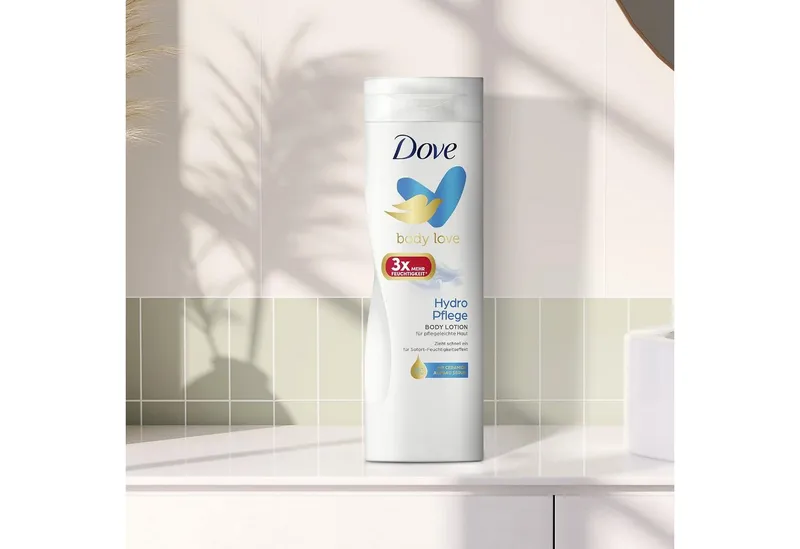 Dove Dove Bodylotion 1x Dove Body Lotion Hydro Pflege 400 ml, 1-tlg., Körperpflege für pflegeleichte Haut mit 3x mehr Feuchtigkeit – Produktbild 5 von 5