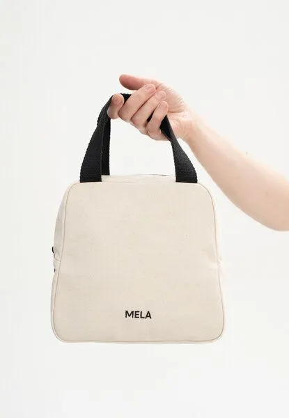 MELA Organizer Tasche medium JASMEET | von MELA | Fairtrade & GOTS zertifiziert, Greige / schwarz, – Produktbild 1 von 3