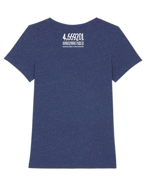 UNIPOLAR UNIPOLAR Mathematik T-Shirt | Bifurkation, Heather snow mid blue, – Produktbild 2 von 2