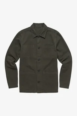 KnowledgeCotton Apparel KnowledgeCotton Apparel Herren vegan Overshirt Aus Twill Forest Night Nachtgrün – Produktbild 1 von 1