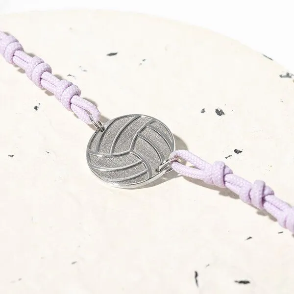 Eppi Eppi String-Armband Ball Volleyball, Weiss, – Produktbild 2 von 4