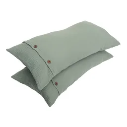 Living Crafts LIVING CRAFTS - Home Kissenbezug, 2er-Pack - Grün (100% Bio-Baumwolle), Nachhaltige Mode, Bio Bekleidung – Produktbild 1 von 1