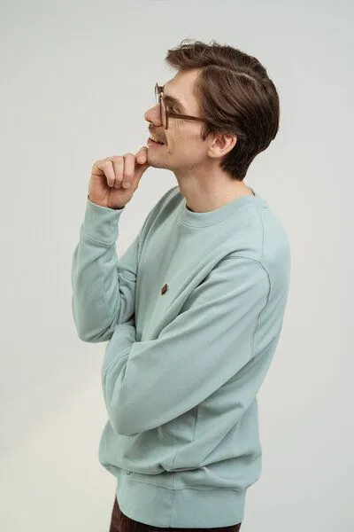 Kultgut Kultgut ProEarth Kollektion- Biofair hergestellt- Hochwertiger Sweaterpullover - For all day, Aloe(grün), – Produktbild 4 von 4