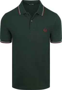 Fred Perry Fred Perry Polo Twin Tipped M3600 Dunkelgrün 85A - Größe XL – Produktbild 1 von 1