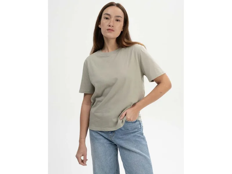 MELA MELA T-Shirt Style TANIKA aus 100% Bio-Baumwolle, Dusty green, – Produktbild 1 von 5