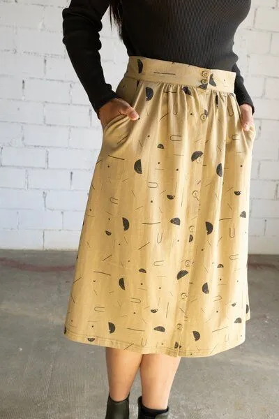 TIRALAHILACHA Tiralahilacha Galia midi skirt, Beige, – Produktbild 3 von 4