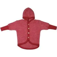 Cosilana Cosilana Baby Fleece-Jacke mit Kapuze kbT Wolle Bio Baumwolle, Rot-melange, – Produktbild 1 von 1