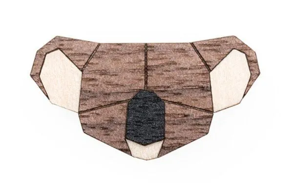 BeWooden BeWooden Brosche aus Holz – Koala – Produktbild 1 von 3