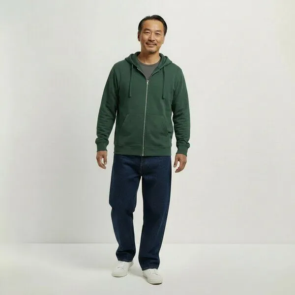 YTWOO YTWOO Everyday Unisex-Sweatjacke – Weich, zeitlos & nachhaltig, Bottle green, – Produktbild 1 von 4