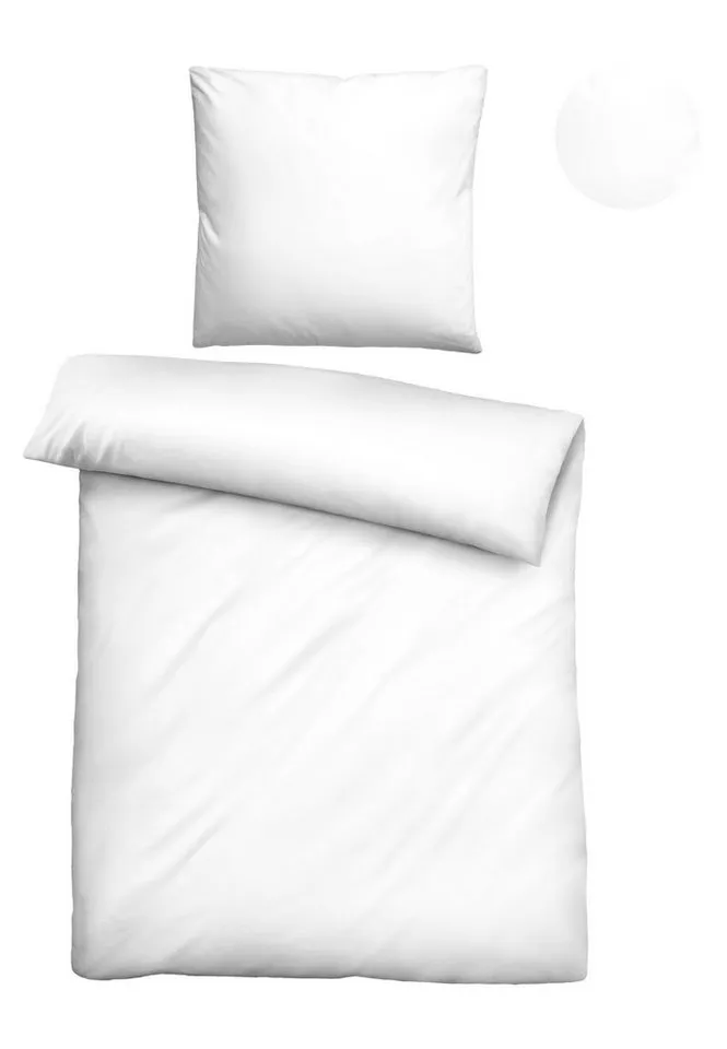 Biberna Biberna Bettwäsche 0470500, hochwertige TENCEL Qualität, Lyocell, 2 teilig, natürlicher Rohstoff, schnelltrocknend, angenehm weich, atmungsaktiv, Weiß, – Produktbild 2 von 5