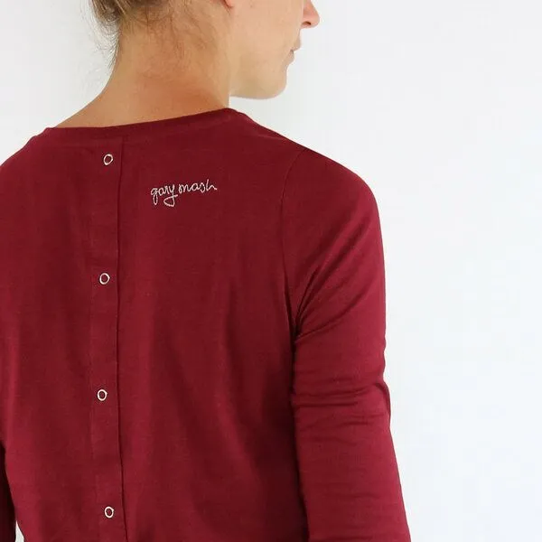 Gary Mash GARY MASH Longsleeve Montreal Bordeaux aus Modal®-Mix, Rot, – Produktbild 4 von 4