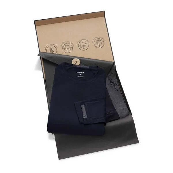 Dagsmejan Dagsmejan Herren Geschenkset aus Merinowolle, Winter night melange, – Produktbild 1 von 4