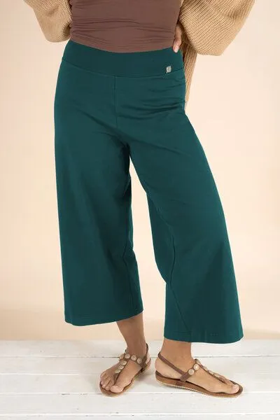 La Gitana La Gitana Culotte Hose Damen Bio-Baumwolljersey nachhaltig – „Loah“, Petrol, – Produktbild 1 von 4