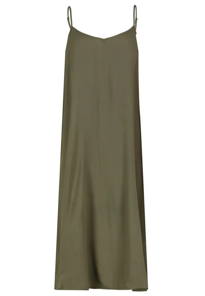 Eight2Nine Shirtkleid Elegantes Outfit mit verstellbaren für Damen (lang) LENZING™ ECOVERO™ nachhaltig Regulär geschnitten Fit unifarben, Grün, – Produktbild 1 von 2