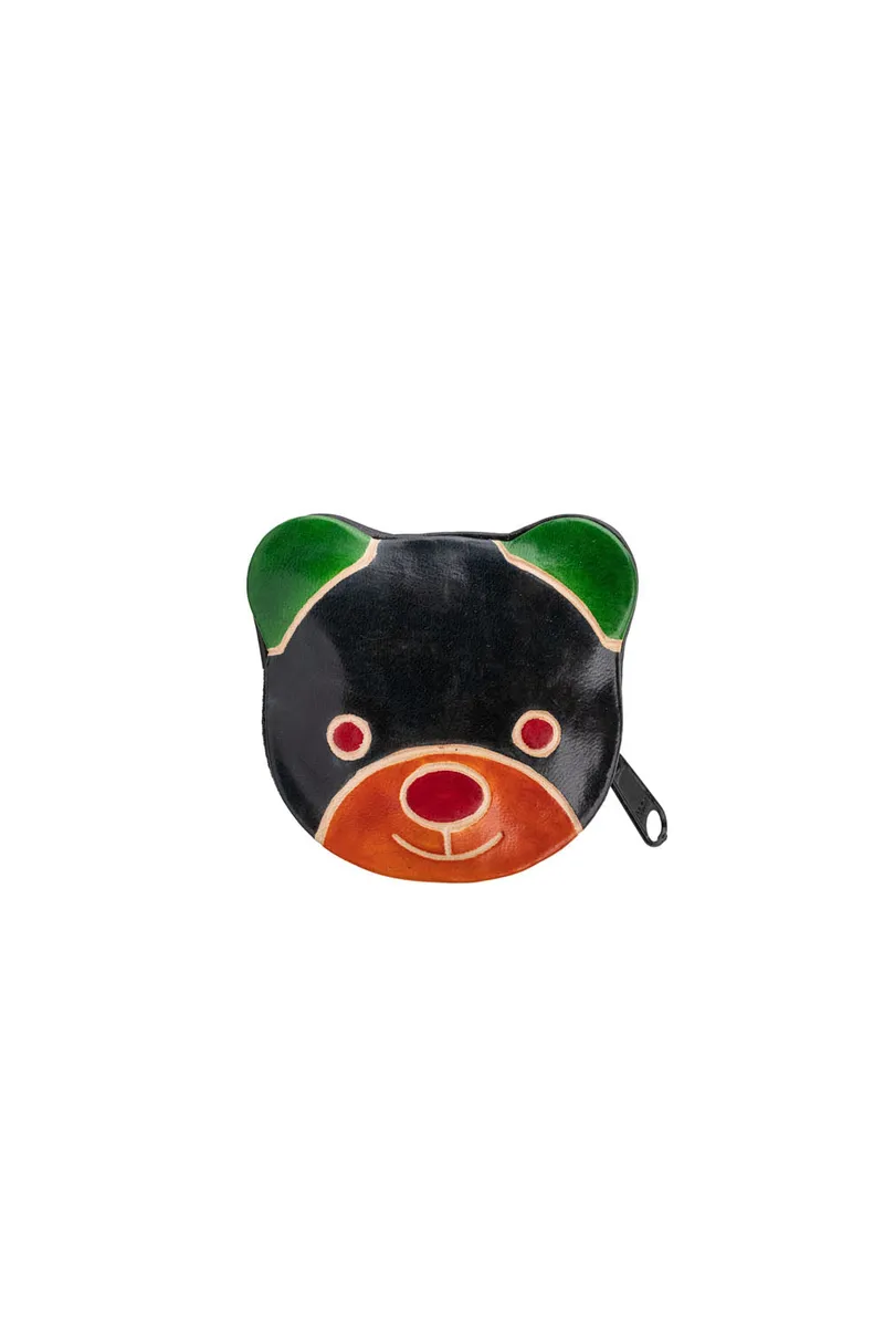 Tranquillo Handgeprägte Geldbörse BEAR – Leder - bunt – Produktbild 1 von 2