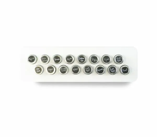 nest-gestaltung nest-gestaltung Gewürzregal habibi · mit 16 Gläsern, Weiß, – Produktbild 2 von 3