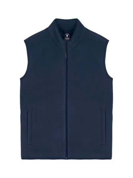 YTWOO YTWOO Herren ärmellose Basic Fleecejacke aus 100% recyceltem Polyester, Navyblau, – Produktbild 3 von 4