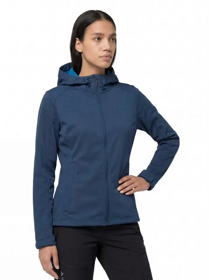 Vaude Vaude Outdoorjacke SE Women's Ossola Jacket (1-St) Softshell-Übergangsjacke für Herbst und Frühling, Blau, – Produktbild 3 von 5