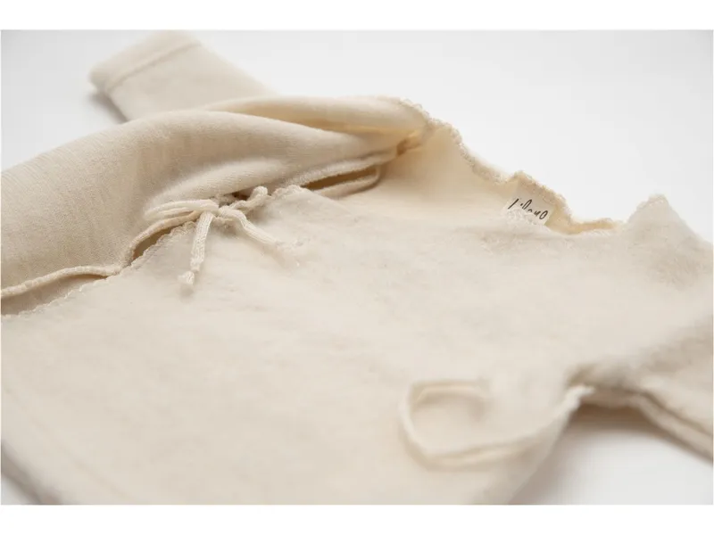 Lilano Lilano Baby Wickelshirt Bio-Merinowolle Plüsch natur Gr.56, Natur, – Produktbild 2 von 2