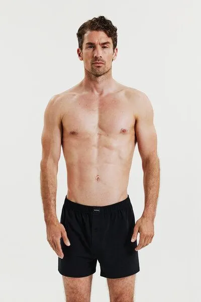 Bread & Boxers Bread & Boxers 2-Pack Boxershorts JERSEY aus Bio-Baumwolle, Schwarz (black), – Produktbild 1 von 2