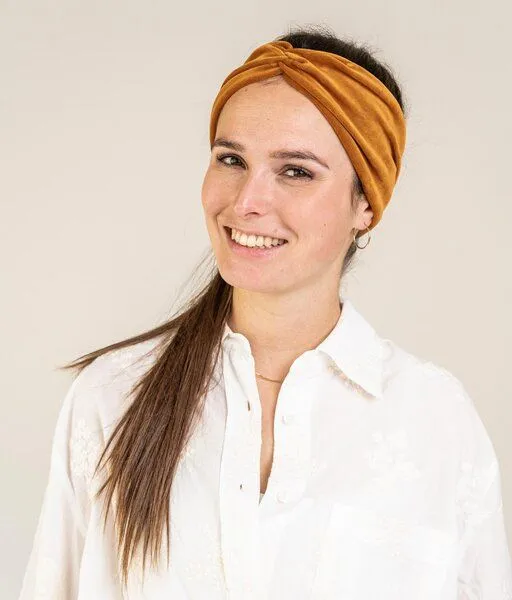 obumi obumi Haarband Bow aus Bio Samt, Rost, – Produktbild 2 von 4