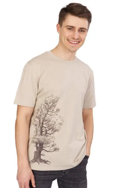 Life-Tree Life-Tree Organic Fairwear Shirt Men Pine Tree, Sand, – Produktbild 4 von 5