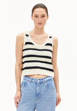ARMEDANGELS ARMEDANGELS CLAAIRE STRIPES Damen Stricktop aus Bio-Baumwolle – Produktbild 1 von 1