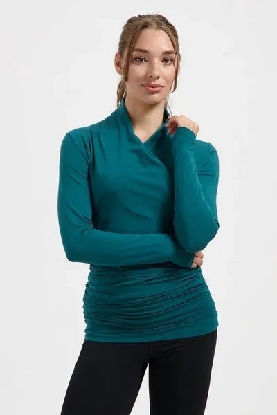 Urban Goddess Urban Goddess Langarm Yoga Shirt Good Karma, Seamoss (grün), – Produktbild 2 von 4