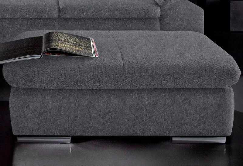 sit&more Polsterhocker Alcudia, Grau, – Produktbild 6 von 7