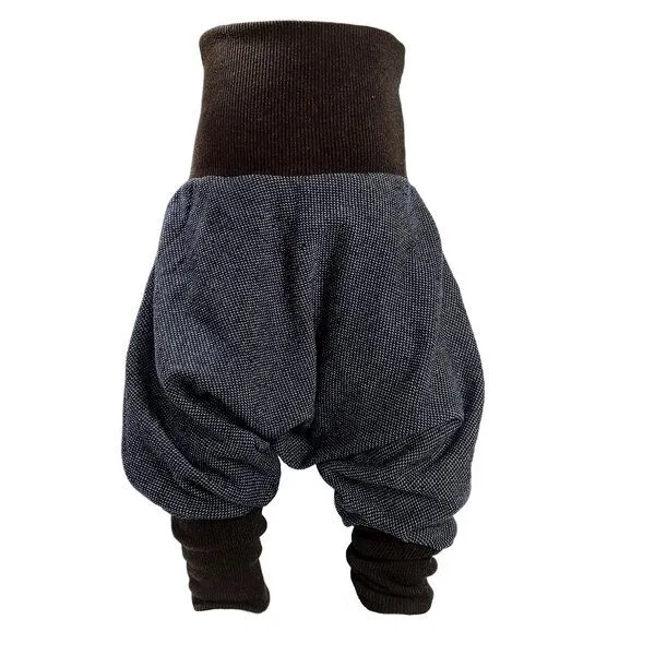 liebewicht liebewicht Yogahose Pumphose Bio Sweat verschiedene Farben nach Wahl, Blau meliert/dunkelbraun, – Produktbild 1 von 4