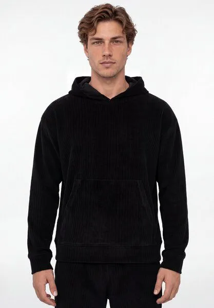 ORGANICATION ORGANICATION Cord-Hoodie aus Bio-Baumwolle, Black, – Produktbild 2 von 4