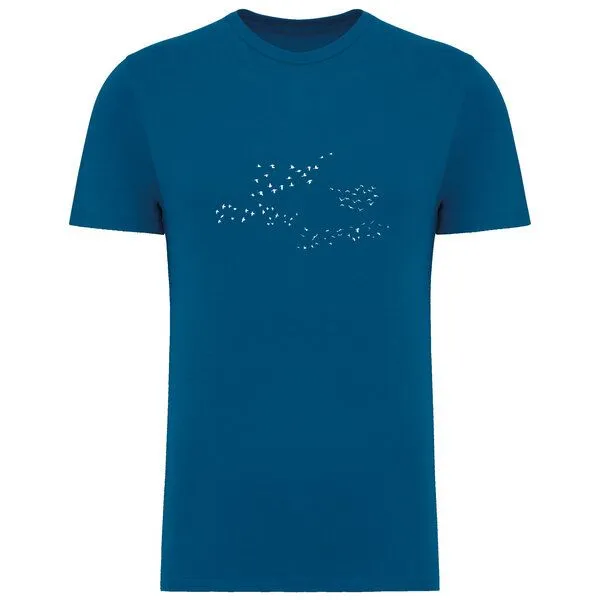 Greenspired Greenspired Basic Bio T-Shirt Skybirds Nr. 4 ( 155g/m²) XXS - 5 XL, Safirblau, – Produktbild 1 von 1
