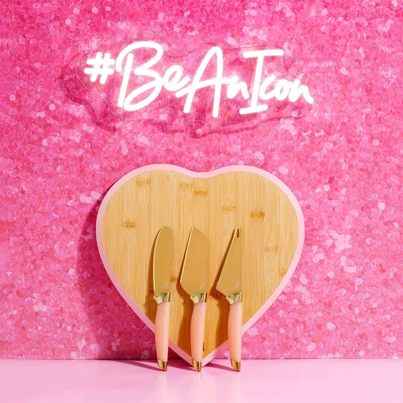 Paris Hilton Paris Hilton Käsemesser-Set inkl. Schneidebrett, 4-teilig – Produktbild 2 von 3