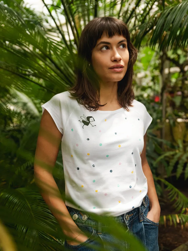 FellHerz Konfettimädchen Cap Sleeve white - S – Produktbild 1 von 1