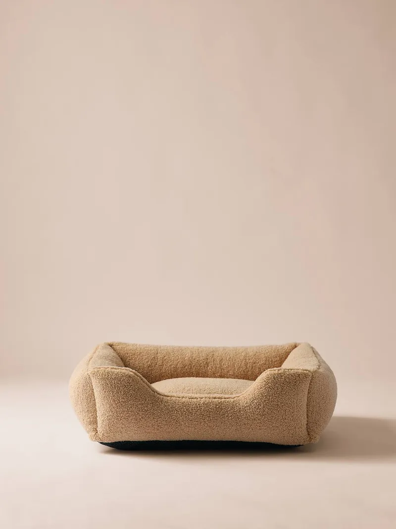 Vertbaudet Hundebett mit herausnehmbarem Kissen, Sandfarben, – Produktbild 1 von 4