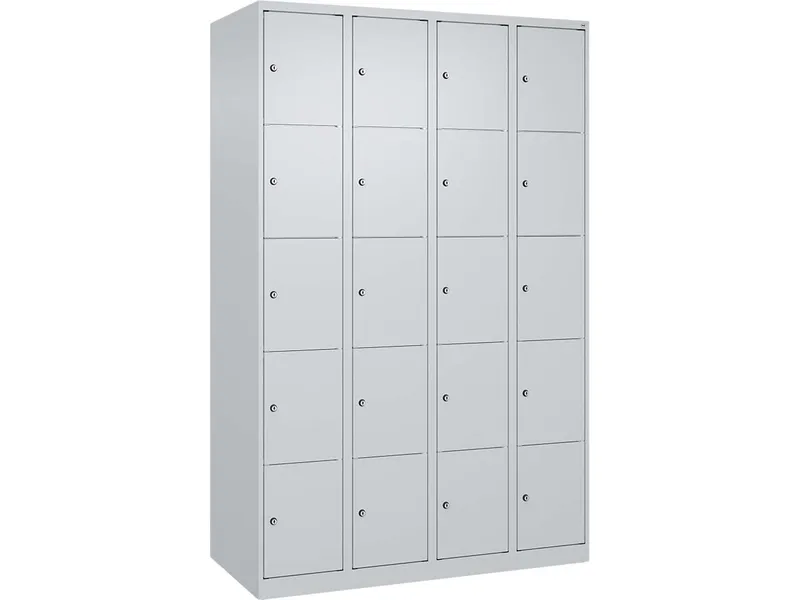 C+P C+P Schließfachschrank Classic PLUS, 20 Fächer, 1850x1200x500mm, Lichtgrau/Lichtgrau – Produktbild 1 von 1