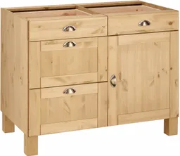 Home affaire Unterschrank Oslo 100 cm breit, ohne Arbeitsplatte, 2 Schubkästen, 2 Auszüge – Produktbild 1 von 1