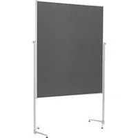 magnetoplan magnetoplan Moderationswand einteilig mit Alu-Fuß, Filz grau – Produktbild 1 von 1