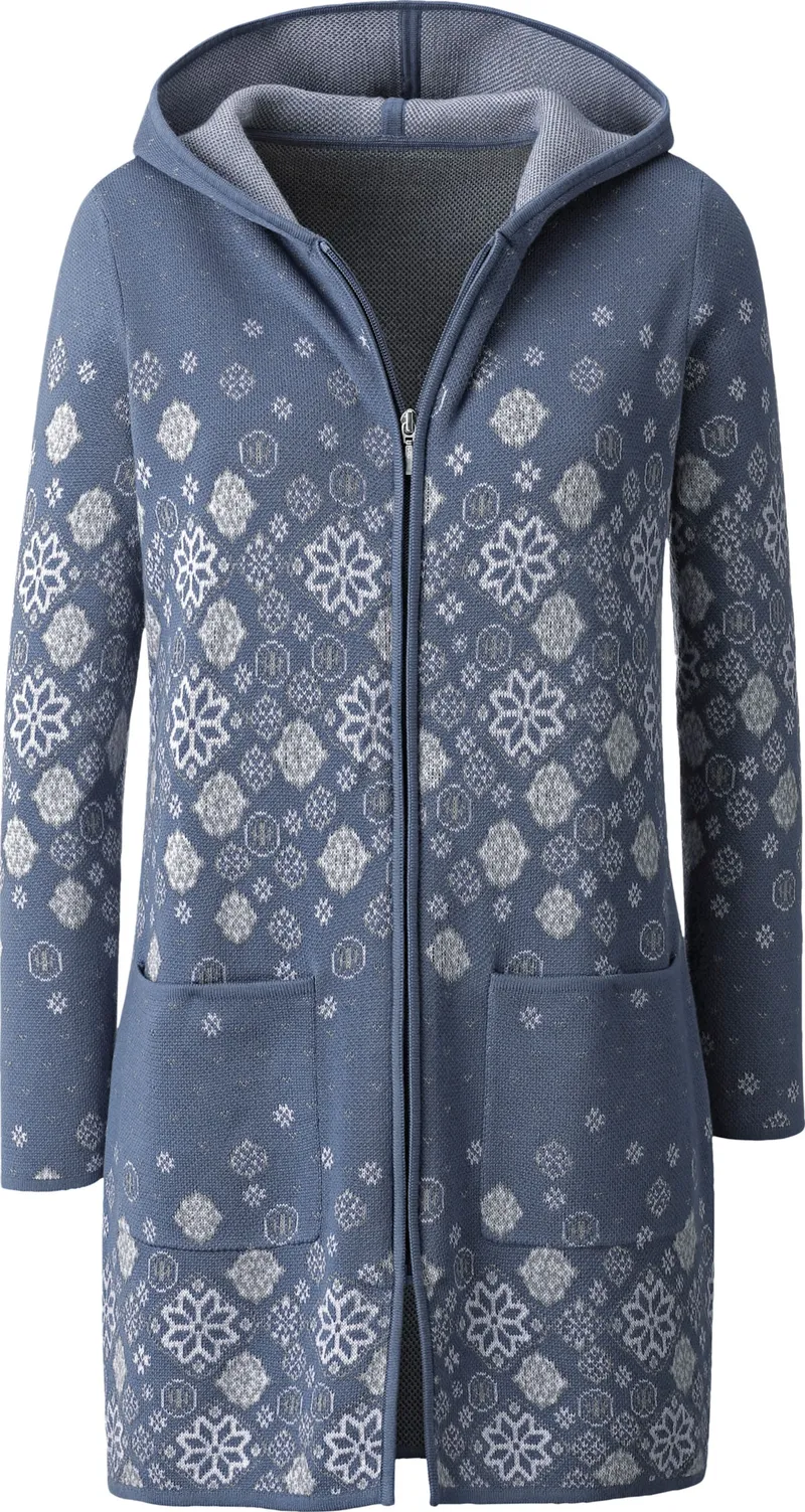 Witt Longstrickjacke, Rauchblau-gemustert, – Produktbild 3 von 3