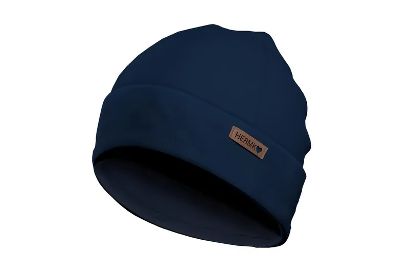 HERMKO Beanie 881210 Kinder Mütze aus 100 % Bio-Baumwolle für die Übergangszeit, Blau, – Produktbild 1 von 3