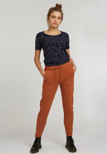 THOKKTHOKK ThokkThokk Damen Jogginghose mit Zipper TT1046 aus Bio-Baumwolle, Dark navy (blau), – Produktbild 2 von 4