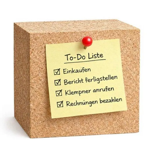 Kork-Deko Kork-Deko Kork-Würfel Memoboard 10x10x10cm inkl. 80 Pinnnadeln für Büro – Produktbild 1 von 5