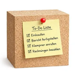 Kork-Deko Kork-Deko Kork-Würfel Memoboard 10x10x10cm inkl. 80 Pinnnadeln für Büro – Produktbild 1 von 1