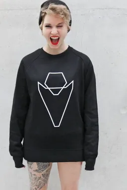 VEROIKON Pullover Grafikherz Unisex black VEROIKON – Produktbild 1 von 1