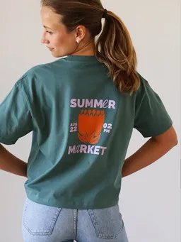 Kultgut Kultgut Artdesign - Shirt 100% Biobaumwolle - Boxiform- /Summer Market – Produktbild 1 von 1