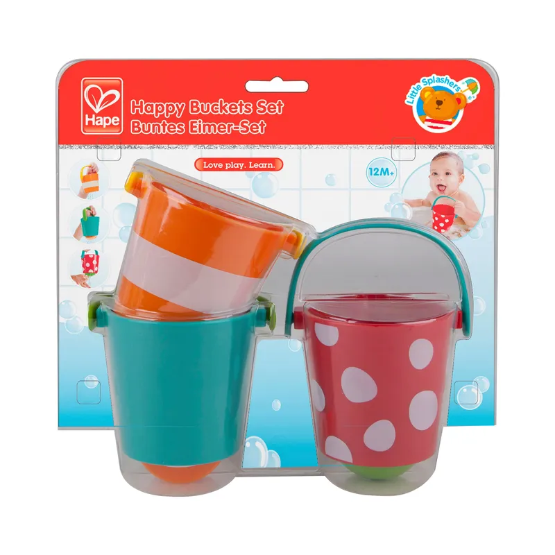 Hape Hape Badespielzeug Buntes Eimer-Set, Mehrfarbig, – Produktbild 3 von 3