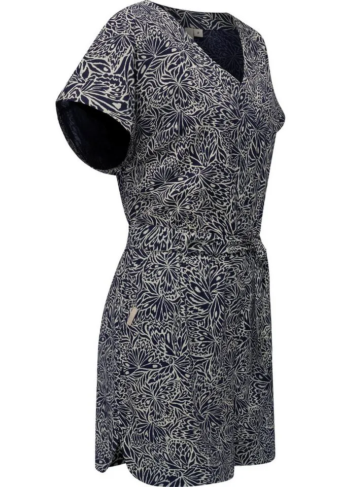ragwear ragwear Jumpsuit Salwin Kurzer Overall mit Taillen-Bindeband, Blau, – Produktbild 2 von 3