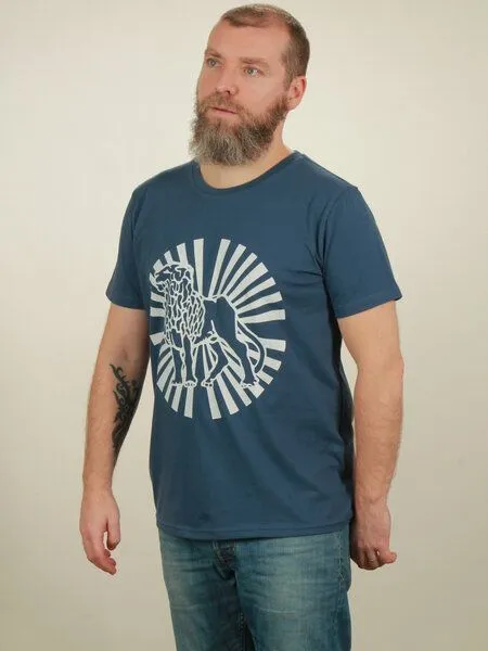 NATIVE SOULS Native Souls T-Shirt Herren - Lion Sun, Dark blue, – Produktbild 1 von 1