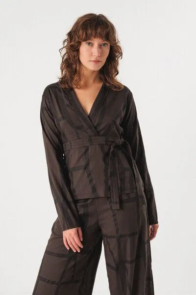 SKFK SKFK Wickelbluse Deiane - Kintsugi Brown – Produktbild 1 von 4